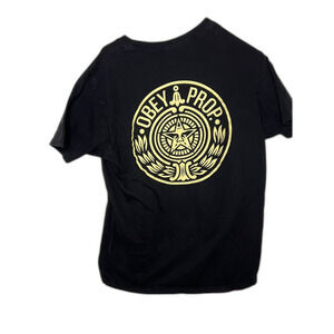 OBEY Propaganda aztec design black graphic tee, M